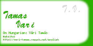 tamas vari business card